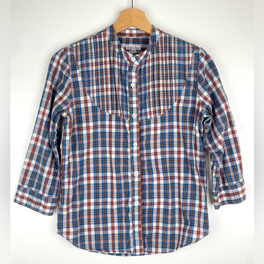 Steven Alan Plaid Button-Up Shirt Sz S
